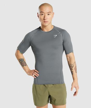 T Shirts Gymshark Element Baselayer Hombre Gris | CO 3962BEX